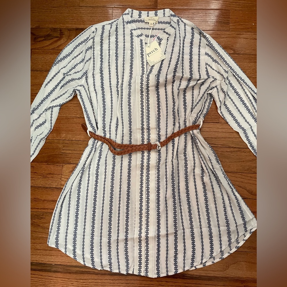 Perch white Belt Dress